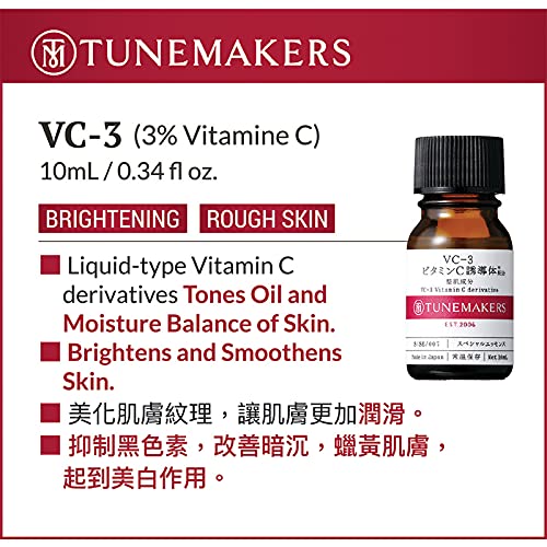 TUNEMAKERS VC-3 Серум-копър за лице с производно на витамин С от Япония за мъже и жени