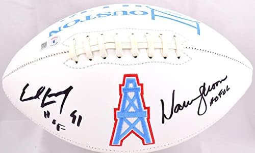 Уорън Мун Ърл Кембъл подписа футболна топка с логото на Хюстън Ойлърс с голографией HOF-BA - Футболни топки