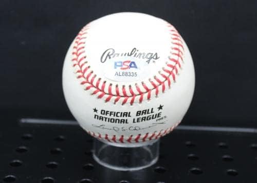 Ханк Аарон Подписа Бейзболен автограф Auto PSA/DNA AL88335 - Бейзболни топки с Автографи