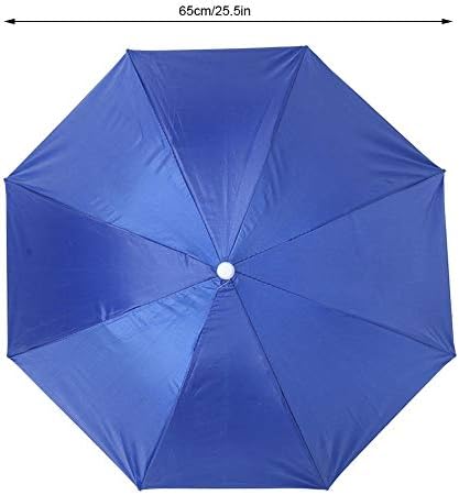 Зонтичная Шапка Mumusuki Hand Free Шапка, 65 см Слънцезащитен Ветрозащитный Чадър На Главата, Горната част на