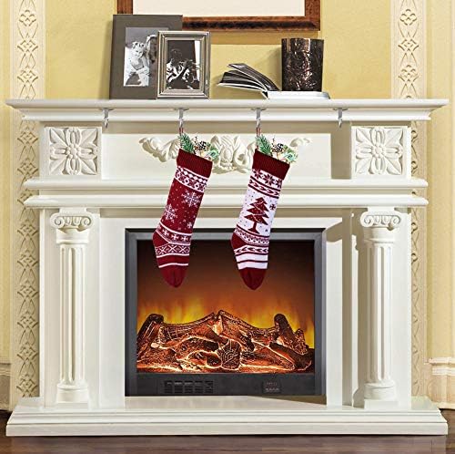 Crochet Коледни Чорапи, Големи 18-Цолови Коледни Двустранни Възли Чорапи Декор за Камина Коледно Дърво Стандартни