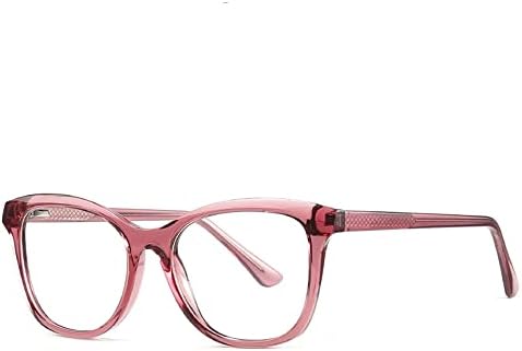 Очила за четене RESVIO за Жени Квадратни Извънгабаритни Модни Кутия Пантите За Четене Розов Цвят