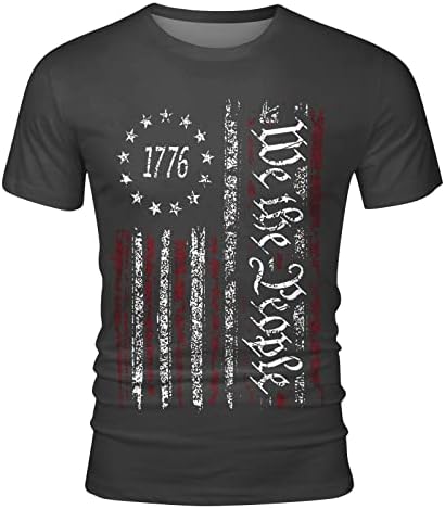 Aipengry 1776 Мъжки Ризи с Мърляв Флага на САЩ, Патриотични Фланелки на 4 юли, Ризи за Мъже, Солдатские Блузи
