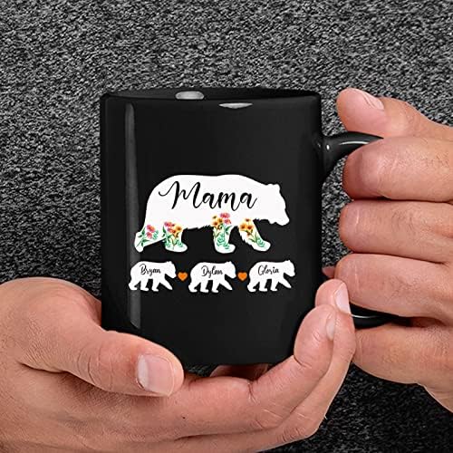Индивидуална чаша Майка-мечка с името на Персонализирана Чаша за майките подарък за рожден Ден, Подарък на майка