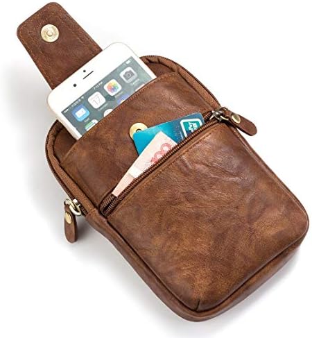 Чанта-кобур за телефон LVSHANG, Кожен Калъф-кобур за мобилен телефон със щипка за колан за Samsung Galaxy Note