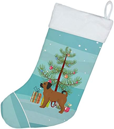 Carolin's Treasures CK3863CS Puggle Коледно Дърво, Коледни Чорапи, Окачени Чорапи За Камината, Коледен Сезон
