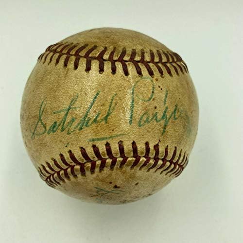 Чанта Пейдж 1940-те години Канзас Сити Монархс Негритянская лийг бейзбол С автограф от JSA COA - Бейзболни топки