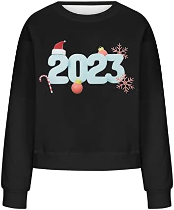 2023 Модни Блузи за жени, Красиви Блузи Оверсайз, Пуловер с кръгло деколте и Дълъг ръкав, Тениски, Свободна