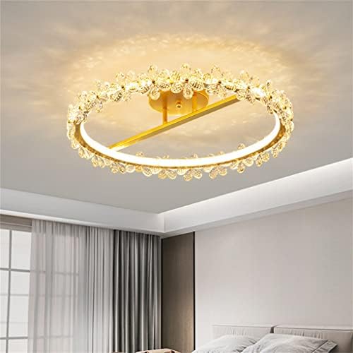 Тавана лампа GENIGW в скандинавски стил, Топла Спалня, Трапезария, led Златен тънък тавана лампа (Цвят: D, Размер: