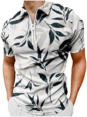 DuDubaby/Мъжки Модни Поло Блузи, Ежедневни Ризи За Голф С Къс Ръкав, Цветни Памучни Блузи С Цип, Великденски