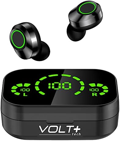 Слушалки Volt Plus TECH Wireless V5.3 LED Pro, съвместим с Samsung SM-G920T IPX3 Bluetooth-защита от вода и