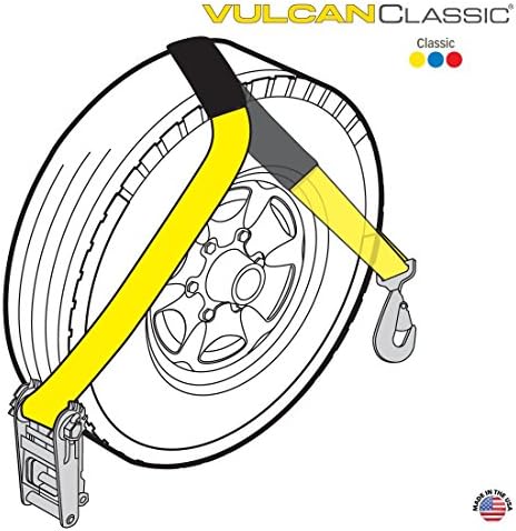 Теглене кабели за колесната колички ВУЛКАН - Усукана Защелкивающийся кука - 84 инча - Класически Жълт - на Безопасно