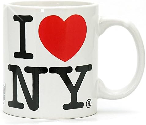 Кафеена чаша за кафе I Love NY White обем 11 унции Може да се използва в микровълнова фурна и съдомиялна машина.