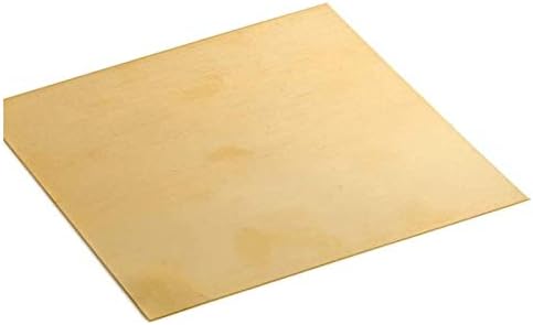 Месинг лист HUILUN Месинг лист за обработка на метали Суровини Медни плочи (Размер: 2x100x200 мм)