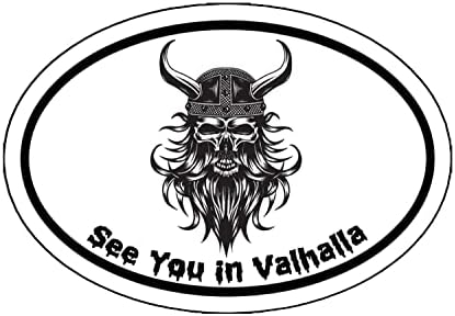 WickedGoodz Oval ще се Видим в Магнит Валхала - Магнитен Стикер на колата Viking