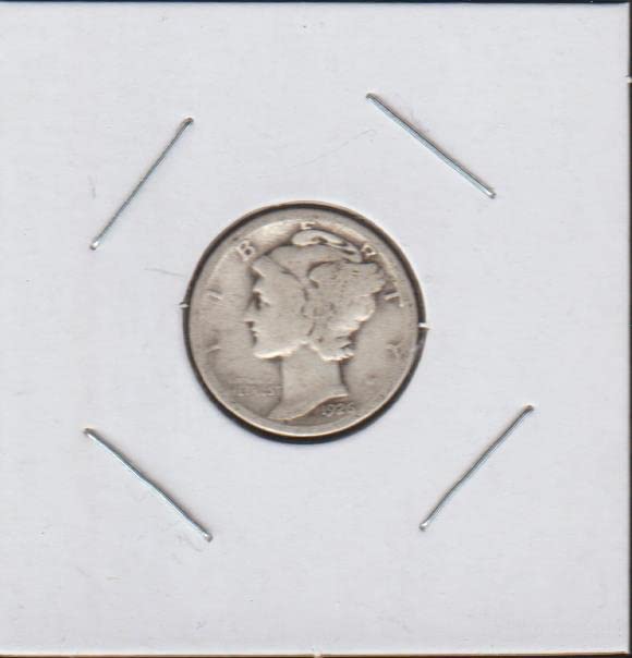 Крилата главата Свобода 1926 година или Меркурий (1916-1945) (90% сребро) Центовик Много добър