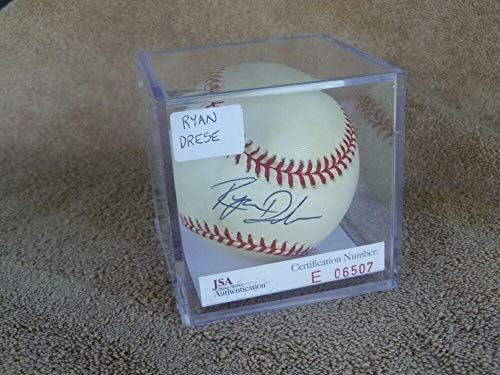 Райън Дрезе Подписа Бейзболен Авто JSA - Бейзболни топки с Автографи