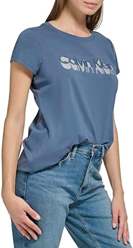 Дамски Ежедневни Тениска от Futon Трикотаж Calvin Klein с къс ръкав Ck Shadow Logo T Shirt