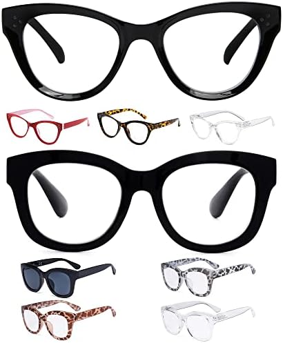 Eyekepper Спестете 10% на 5 опаковки женски очила за четене в ретро стил голям размер, и 4 опаковки ридеров