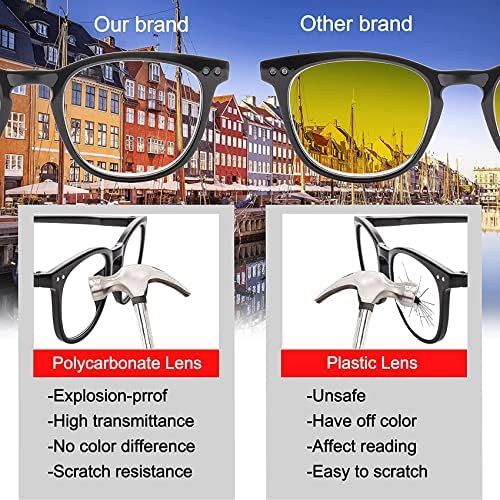 CYT PRIME DESIGN, 4 Опаковки Защитни Очила за четене за мъже и жени, Защита от uv/Напрежение за очите/ Отблясъци,