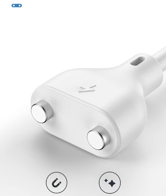 2 Комплекта Магнитни USB-зарядно кабел dc съвместим с Satisfyer Pro 2, смяна на Lovesense, съвместим със зарядно устройство Simple Human Пък, кабел за зареждане на магнитен кабел (6 мм/0,24