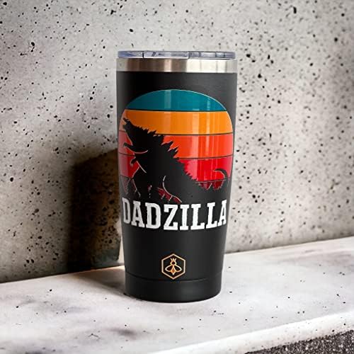 Подаръци Biddlebee за татко, Пътна Кафеена Чаша с капака-слайдер |20 унции, Непромокаемая Чаша от Неръждаема