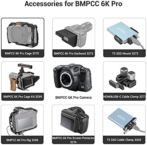 Пълна втулка SmallRig е Съвместима с BMPCC 6K Pro Само за джобна филм Blackmagic 6K Pro, вградена наклона на
