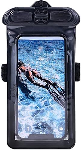 Калъф за телефон Vaxson Черно, Съвместим с водоустойчив калъф Olympus SP-800UZ Dry Bag [Без защитно фолио за