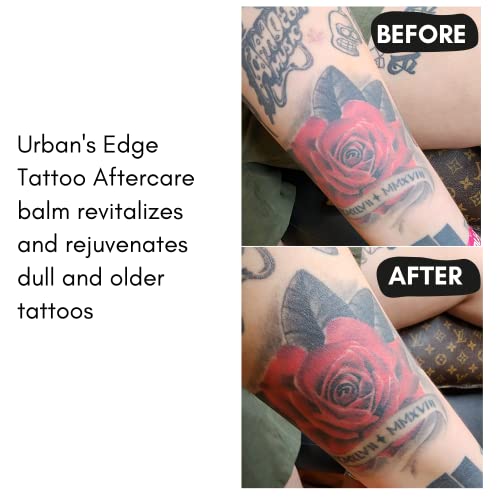 Urban's Edge Tattoo Balm Натурален и органичен крем за последващи грижи Travel Tin, за нови и Стари татуировки с етерични масла, които допринасят за заздравяването на кожата и възс