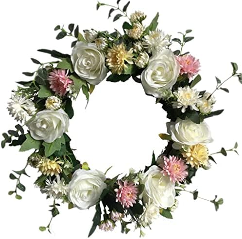 ZJHYXYH 16-Инчовата Хризантема Цветни Рози Вратата, Венец Сватбен Декоративен Венец
