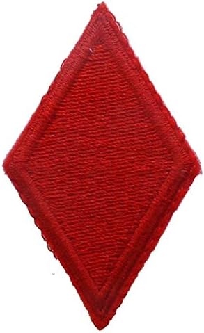 7-ма пехотна дивизия на армията на Съединените Щати, Червено-черна Нашивка с бродерия, цвят поставили Желязо