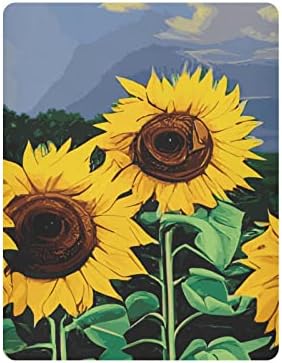 ALAZA Sunflower Flower Sunset Пищови, Кърпи за Бебешко креватче, Чаршаф за Момчета и Момиченца, Мини-Размер