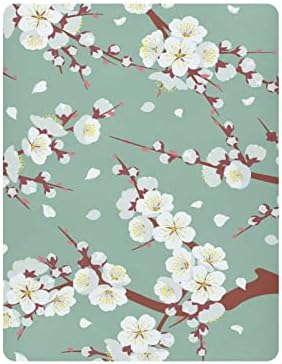 ALAZA Cherry Blossom Flower Flroal Sakura Кърпи за Яслите, Чаршаф за Люлка за Момчета и Момиченца, Мини Размер