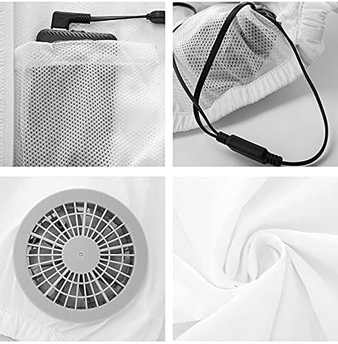 ZSQAW Жилетка с вентилатор, дрехи за кондициониране на въздуха, Дамски/Мъжки облекла с умен вентилатор, Охлаждаща