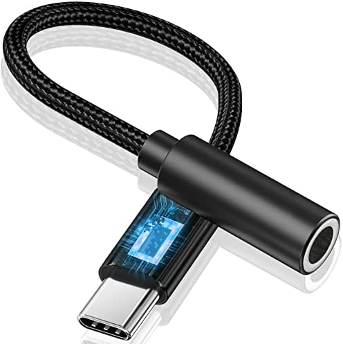 Аудиоадаптер USB Type C-3,5 мм Кабел-кабел за свързване на аудио изход, USB C-Aux Адаптер за слушалки USB Type