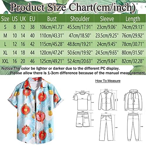 Мъжки Ленени Ризи, Хавайска Риза с къс ръкав за Мъже, Мъжки Модни Летни Празници Плажни Ризи, Хавайски Ризи
