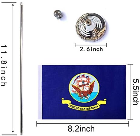 LoveVC Тенис на Флаг ВМС на САЩ, Малки Мини-Настолни Знамена за офис САЩ, Военни Настолни Знамена със Стойка,