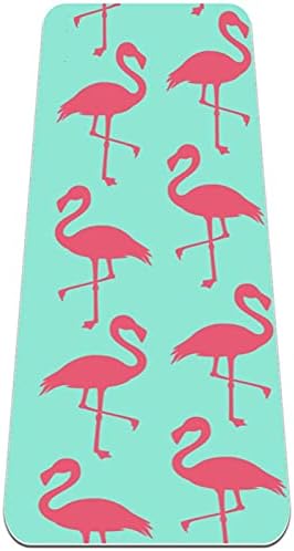 Дебела подложка за йога Siebzeh с шарени фламинго Премиум-клас, в екологично Чист Гумена подложка за здраве