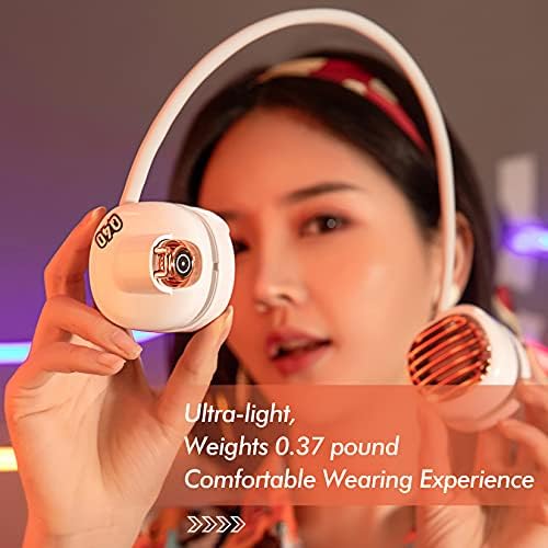Личен маточната фен Beauty Nymph Акумулаторна батерия за Преносим Дизайн слушалки Носене на шийката на вентилатор