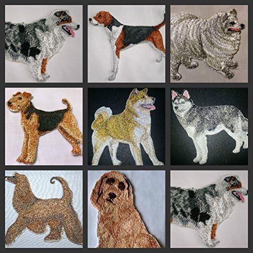 Невероятни портрети на кучета по поръчка [Австралийска овчарка] С бродерия Ирононом/Нашивкой [4,5 х 3,5] [Произведено