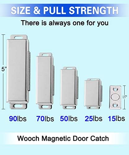 WOOCH Врата Магнитна ключалка - £ 90 Высокомагнитная сверхпрочная капаче от неръждаема стомана за Кухня, Баня,