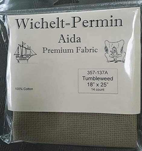Плат за бродерия на кръстат бод Wichelt Permin Premium AIDA 14 Гр tumbleweed 18 x 25