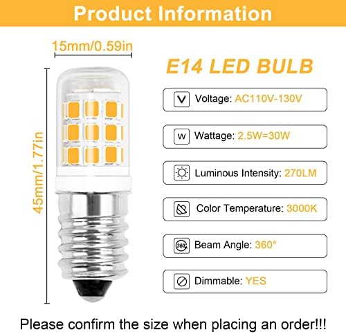 Лампа ZHENMING E14 E14 Европейската Основна лампа 2,5 Вата, което се равнява на 30 W, Халогенна лампа E14 под