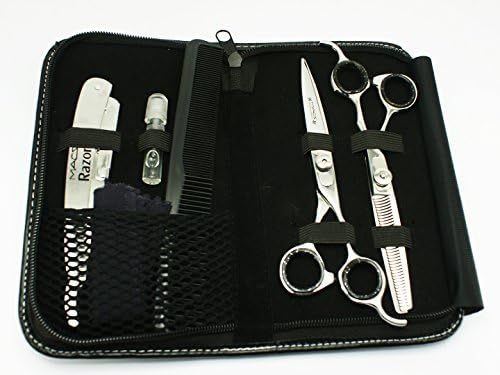 Професионални Фризьорски ножици Мак, Самобръсначки, Ножици за стригане, 6 инча, Комплект от 5 на предмети, Изработени
