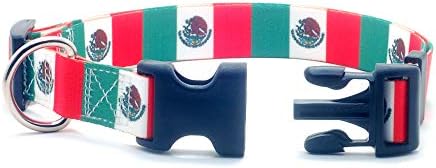 Нашийник и каишка за кучета с Флага на Мексико | Отличен за мексикански празници, Специални събития, Фестивали,