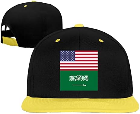 HIFENli Знамена на САЩ Саудитска Арабия Хип-Хоп Шапка Приталенная Шапка За Момичета И Момчета бейзболна шапка