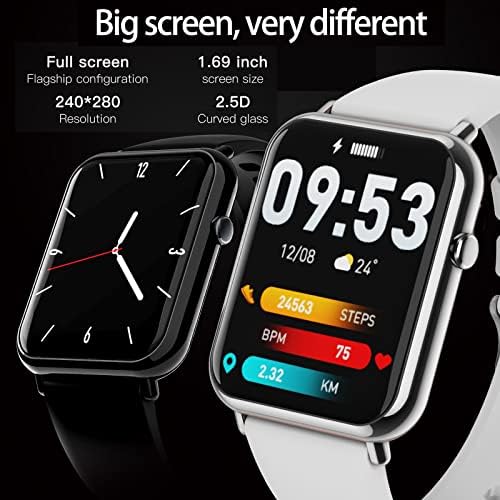 Смарт часовници за телефони с Android и iOS, съвместими, 1,69 HD Пълноцветен Сензорен екран, Умни часовници