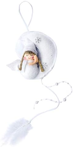 Кристален Полилей резервни Части Коледен Орнамент Луната Момиче Ангел Кукла Висящи Украси За Коледната Елха