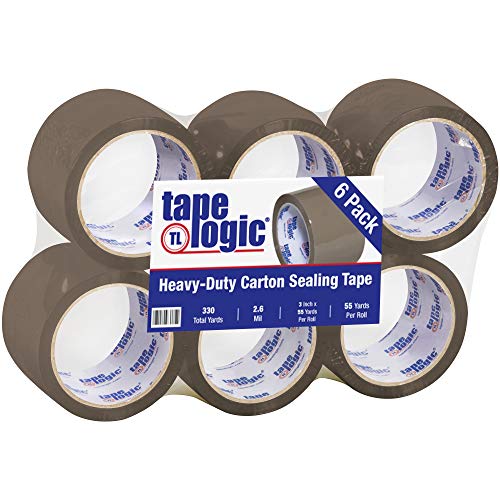 Tape Logic® 291 Промишлена лента, 2,6 Mils, 3 x 55 ярда, кафяв, 6 бр./Калъф с отстъпка за Доставка от САЩ