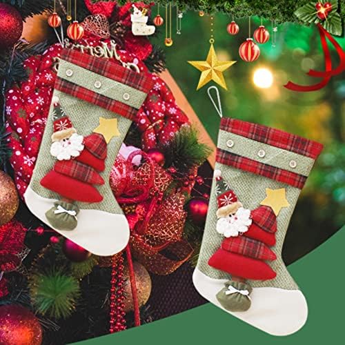 Коледна Елха, Висящи Чорапи, Украса, Малък Подарък Чанта За Бонбони, Дядо коледа, Снежен човек, Декоративен